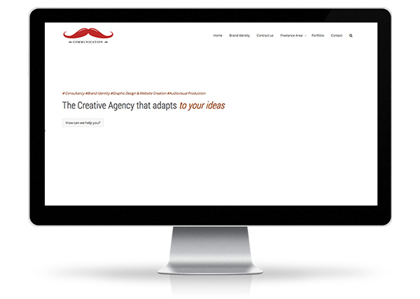 Web design - RED moustache